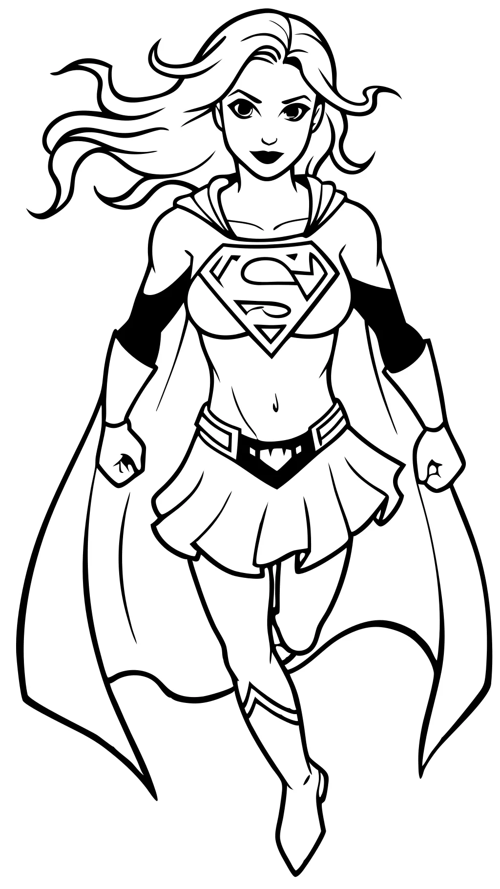 supergirl coloring pages